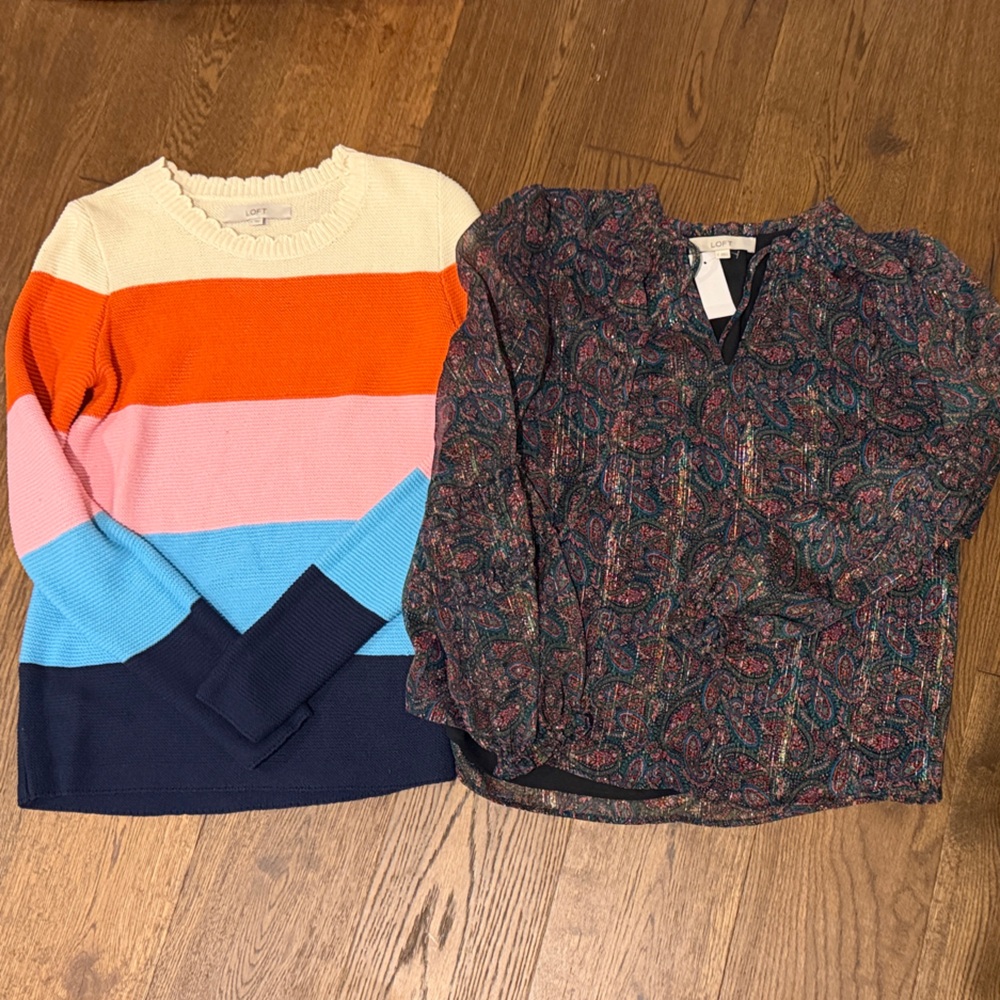 LOFT sweater and blouse